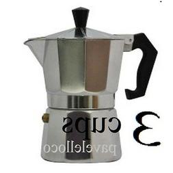 Espresso Cuban Pot Cappuccino Latte 3 Cup Cafetera Cubana