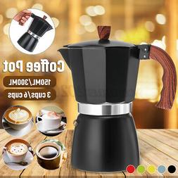 3/6 Cups Italian Espresso Percolator Moka Pot