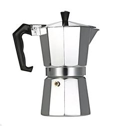 Aluminum Coffee Stovetop Maker Mocha Pot For Use On Gas Or E