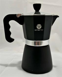 - Moka Coffee Maker For Gas Or Electric, Black
