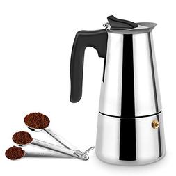 Stainless Steel Moka Pot Coffee Maker 9 Cup