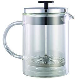 Service Ideas T499SR Double Wall Coffee Press, Glass, Chrome