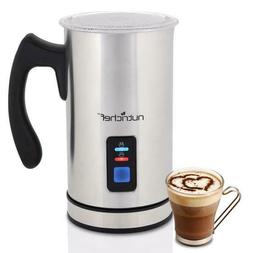 NutriChef Upgraded Dual Electric Milk Frother and Warmer - S